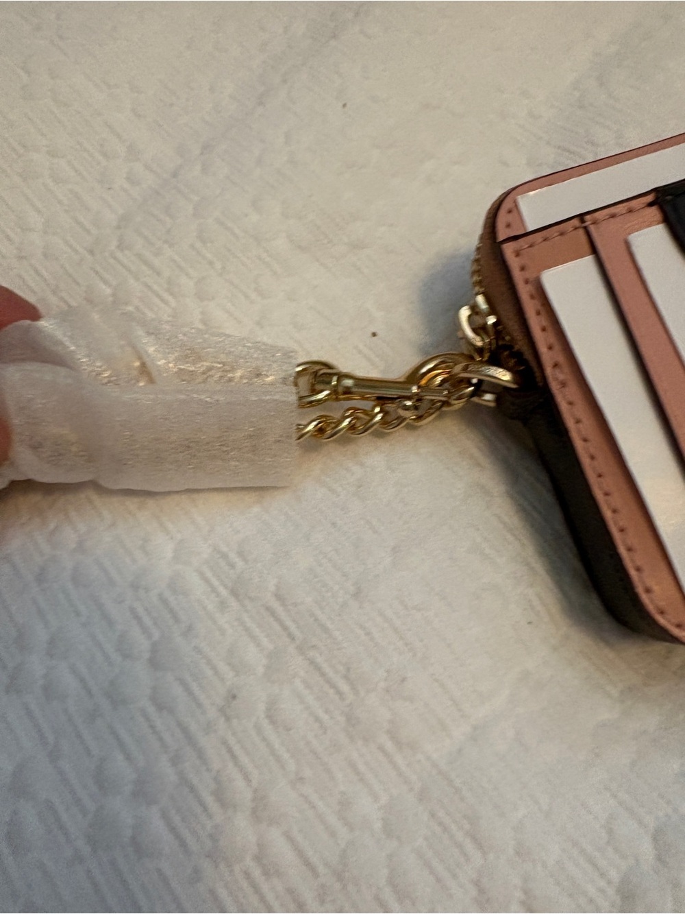 Coach Brown/Shell PinkSignature Card Case - Picture 2 of 6
